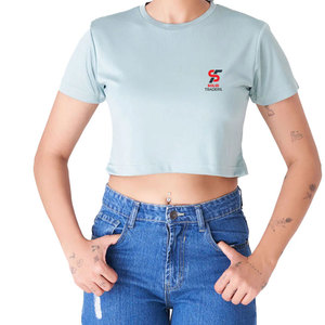 Top Corto para Mujer, Diseño Básico, Corte Elegante, Material Transpirable y Refrescante, Estilo Moderno para Adolescentes - Product Image 4
