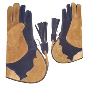 Gants en cuir suédé à 3 couches de 45 cm de long, personnalisables, pour la fauconnerie, chasse au faucon, gants en cuir de haute qualité - Product Image 1