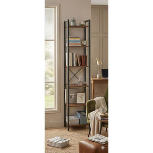 Étagères de rangement modernes en métal à 6 niveaux, design fin - Product Image 4