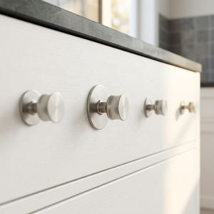 Modern Tulip Shape Metal Cabinet Knob Furniture <b>Handle</b> Brass for Drawer Kitchen Home Office <b>Satin</b> Nickel wardrobe Pull Hardware - Product Image 5