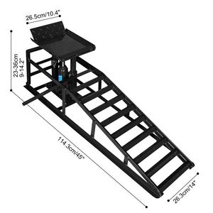 Pacco da 2 rampe per auto idrauliche nere elevatore alto 11000 libbre per Automotive martinetti basso profilo cambio olio supporto per Garage auto - Product Image 2