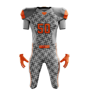 Uniforme de football américain pour hommes de haute qualité, short, taille plus, anti-UV, séchage rapide, respirant, 100% polyester, pour l'entraînement en extérieur - Product Image 1
