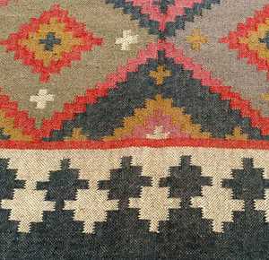 Tapis kilim en jute et laine tissés à la main, écologiques et abordables, pour salon, chambre et bureau - Product Image 5