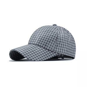 Casquette de baseball unisexe en denim à motif Argyle, fermeture magnétique réglable, 6 panneaux, effet délavé, chapeau décontracté d'hiver, taille adulte - Product Image 1