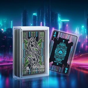 Cartas de Juego Familiares Cyber Steed con Acabado Brillante Transparente de Plástico - Product Image 4