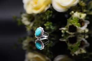 Anillos de Piedras Naturales a la Moda para Mujer, Joyería de Lujo, Gemas de Turquesa Azul, Roja, Negra, Blanca, Directamente de la India, Venta al por Mayor - Product Image 4