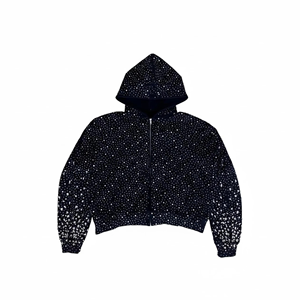 Sweat à capuche personnalisé à coupe classique avec strass, look tendance et premium, razer impex, respectueux de l'environnement, pour un style streetwear ou décontracté pour hommes - Product Image 1