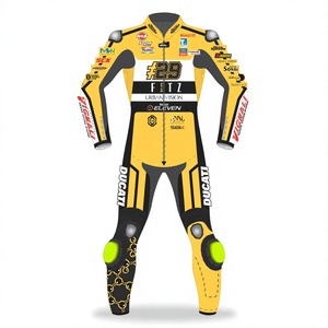 ชุดแข่งรถมอเตอร์ไซค์ Andrea Iannone WSBK หนังวัว/หนังจิงโจ้ สำหรับขับขี่บนสนาม/ขี่มอเตอร์ไซค์  ชุดจั๊มสูทหนังสำหรับนักขี่มอเตอร์ไซค์/ชุดนักแข่งระดับ 2 CE Pro - Product Image 1