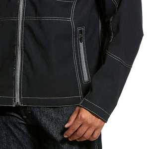 Men's Eco-Friendly Thick Windproof Fleece Jacket O-Neck <b>Covered</b> <b>Button</b> Closure High Street Style Winter Wear Regular Fit - Product Image 5