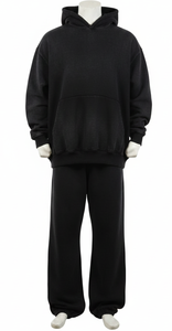 Ensemble de survêtement en molleton de coton pour homme et femme, tissu doux, chaud, respirant, confortable, décontracté, pour tous les jours, sweat-shirt et pantalon de jogging - Product Image 3