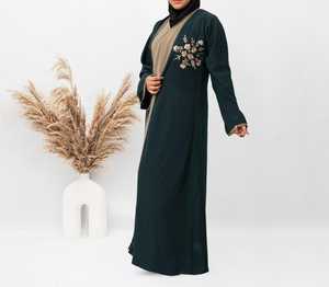 Abaya Traditionnelle Islamique pour Femme, Style Saoudien, en Polyester Respirant, Longueur Cheville, Collection Printemps, Vente en Gros Dubaï - Product Image 5