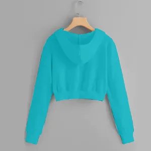 2025 Autumn Winter <b>Jogger</b> Jumper Cool Girl Custom Crop Top Streetwear High Quality Oversized <b>Velvet</b> <b>Women</b> Hoodie - Product Image 4