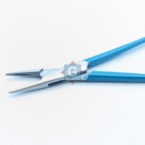 Pinza Portaagujas Quirúrgica con Mango Azul, Herramienta Manual de Operación, Instrumento de Clase I con Certificación CE - Product Image 5