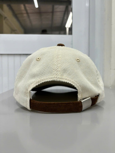 Casquette de baseball en velours côtelé style Dad Hat pour adultes, logo personnalisé, 6 panneaux, non structurée, bicolore, pour usage extérieur, fabriquée en usine au Vietnam - Product Image 5
