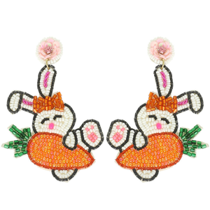 Boucles d'oreilles de festival haut de gamme pour femmes, fabriquées avec des perles 100 % verre, ornées de motifs multicolores brodés à la main, pour toutes les tenues - Product Image 3
