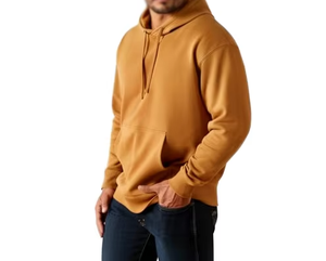 Nouvelle collection d'hiver, logo personnalisé OEM, broderie, tricoté, 100% coton, sweats à capuche pour hommes, polaire uni, respirant, écologique - Product Image 5