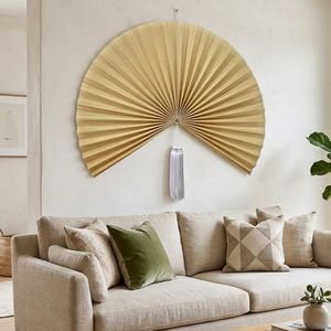 Handcrafted Bamboo <b>Wall</b> Fan <b>Wall</b> <b>Decor</b> for Housewarming Gifts, Boho Home Decoration and Bedroom Accent By King Craft Viet - Product Image 1