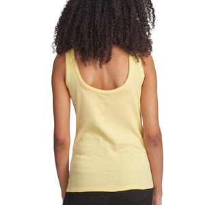 High Quality Knitted Summer Quick Drying <b>Crop</b> Tank <b>Top</b> Graphic Private Label Rib <b>Crop</b> <b>Top</b> Women Yellow Tank <b>Top</b> - Product Image 2