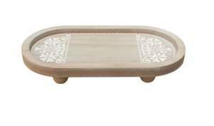 Bandeja de Servir Redonda de Aluminio Hecha a Mano de Estilo Nórdico, con Diseño Impreso a Color, para Decoración del Hogar, Más Vendida - Product Image 2