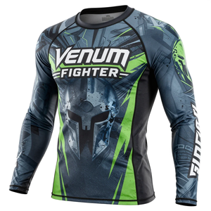 Factory Sale Custom <b>Compression</b> MMA Rash Guard Breathable Spandex Nylon Fabric Sublimated Printed <b>Compression</b> Rash Guard - Product Image 4