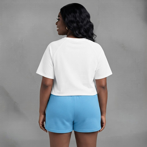 High Quality Oversized Drop Shoulder Women's 2 Piece <b>Set</b> 100% Cotton 2 tone baggy fit Streetwear Hip Hop women's Short <b>set</b> - Product Image 2