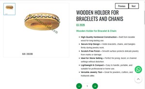 Wooden Bracelet And Chain Holder Jewelry <b>Tools</b> Hardwood Support Stand For Jewelry Making Work <b>Bench</b> <b>Tool</b> |Item No GS-202B - Product Image 3