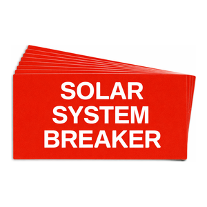 Étiquettes d'avertissement pré-imprimées Brady Solar Breaker, autocollants adhésifs en plastique durable pour équipement électrique solaire - Product Image 2