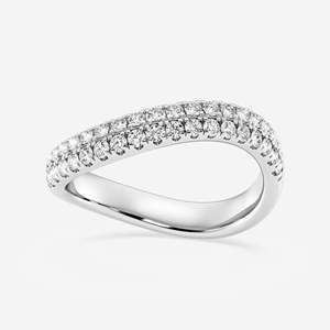 Anillo de Eternidad con Diamantes, Corte Brillante Redondo, Engaste Pavé, Joyería Clásica de Boda para Mujer - Product Image 5