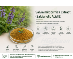 Approvisionnement direct d'usine HGO d'extrait de salvia miltiorrhiza naturel pur (qualité alimentaire santé) spécification acide salvianolique B 15% - Product Image 2