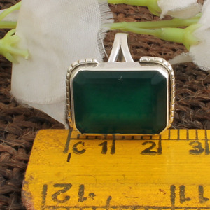Natural Green Onyx Classic Wedding <b>Ring</b> 925 Sterling <b>Silver</b> Handcrafted Bezel <b>Set</b> Gemstone Wholesale Fashion Jewelry for Women - Product Image 5