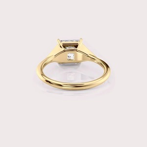 IGI Certified Princess Cut Lab Created Diamond Engagement <b>Ring</b> 14K Rose / White & Yellow Gold Accent Wedding <b>Ring</b> - Product Image 3