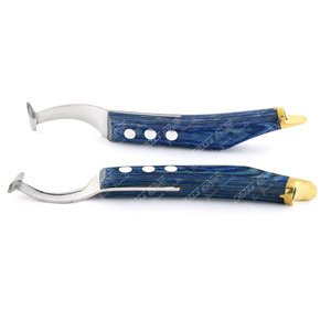 Outils de maréchal-ferrant professionnels de haute qualité Couteau à sabot à double tranchant Couteau à crochet pour sabot de mouton de bétail avec poignée en bois - Product Image 6