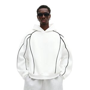 Sudadera con Capucha Oversize de Forro Polar para Hombre, 280 Gramos, Color Sólido, con Ribete en Contraste, Personalizable, Ecológica, Venta al por Mayor Otoño-Invierno - Product Image 1