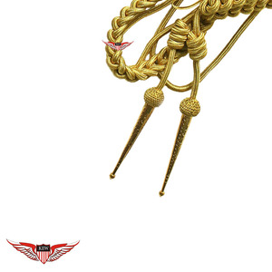 Golden <b>Braided</b> Synthetic Gold Aiguillette Gold Leading Aiguillette Ceremonial Dress Shoulder <b>Cord</b> - Product Image 4