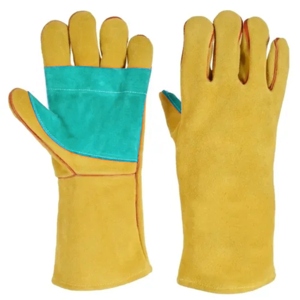 ถุงมือเชื่อมหนังวัวเสริมความแข็งแรงบริเวณฝ่ามือ สำหรับงานเชื่อมแบบ MIG ทนความร้อนสูง ใช้ในอุตสาหกรรม ป้องกันการลื่น ทนทาน - Product Image 2