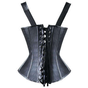 Ensemble Harnais Corset en Cuir, Lingerie Sexy, Style Bondage, Vêtements Fétichistes, Combinaison Bodysuit, Gaine Amincissante Intégrale pour Femme, Contrôle du Ventre - Product Image 6