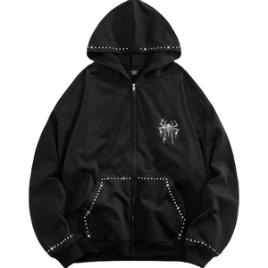Sudadera con Capucha Unisex Extra Grande de Algodón y Felpa, Sudadera con Logo Personalizado para Hombre y Mujer, Informal, Cálida, para Invierno, Venta al Por Mayor - Product Image 1