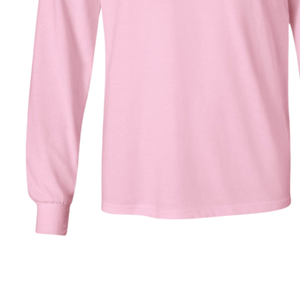 Camiseta de manga larga AKA World Famous Crest, color rosa claro y verde, con estampado gráfico, ropa de hermandad, top informal de algodón con cuello redondo - Product Image 3