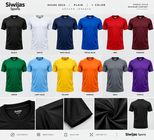 <b>Men's</b> Casual Quick Dry Breathable Soccer Jersey Round Neck Short Sleeve ODM Training Summer Sports Top - Product Image 1