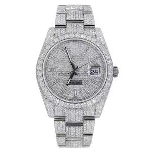 Reloj de Pulsera Hip Hop Bust Down Mecánico de 36 mm con Esfera Cuadrada, Relojes de Diamantes Moissanite para Mujer, Relojes Hip Hop - Product Image 4