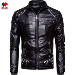 Chaqueta de Cuero con Cierre de Cremallera y Diseño Personalizado Ryan Pro Gear, Tejido Cómodo, con Logotipo Personalizado, Diseño ODM OEM - Product Image 4