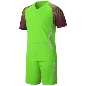 Maillot de football classique survêtement bleu rouge rayure manches longues séchage rapide 100% polyester entièrement sublimation impression hommes adultes - Product Image 3