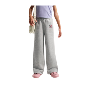 Pantalones Deportivos Anchos para Mujer, Color Gris, Corte Holgado, Cintura Elástica, Estilo Casual - Product Image 3