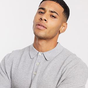 Piqué musculaire solide essentiel pour hommes de haute qualité pour polo 100% coton respirant coupe régulière court décontracté été gris pour - Product Image 3