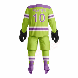 Uniforme de hockey sur glace à manches longues en tissu respirant, logo brodé personnalisé, uniformes de hockey sur glace unisexes, vêtements de sport toutes saisons - Product Image 2
