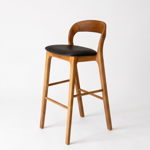 Solid Wood Dining Chair Ottoman <b>Stool</b> Rustic Wooden Side Chair Minimalist Seating for Living Room Bedroom - Product Image 4