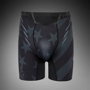Men's <b>Compression</b> <b>Shorts</b> Mid Waist Quick Dry Spandex Polyester Sporty Star Print Pattern <b>Short</b> Length Elastic Waist - Product Image 1