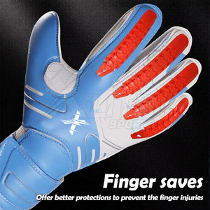 Gants de gardien de but XLITE SPORTS personnalisés pour club, antidérapants, respirants, avec logo imprimé, paume en latex, dos en mousse, sangle de poignet réglable et souple - Product Image 6