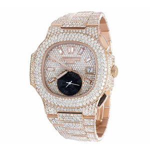 Reloj de Cuarzo de Acero Inoxidable con Diamantes Moissanite VVS, Estilo Hip Hop Moderno, Correa de 20 mm, Esfera de Cristal - Product Image 3