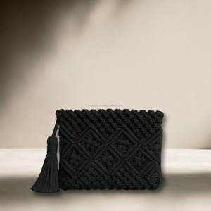 Bolso de Mano de Macramé con Cuentas de Seda, Tejido con Cuerda Anudada, Bolso de Noche, Duradero, Tamaño Personalizado, Bolso de Mano para Mujer, Venta al por Mayor - Product Image 2